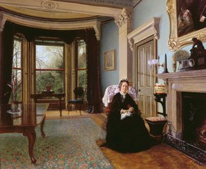 Victorian Interior with Seated Lady